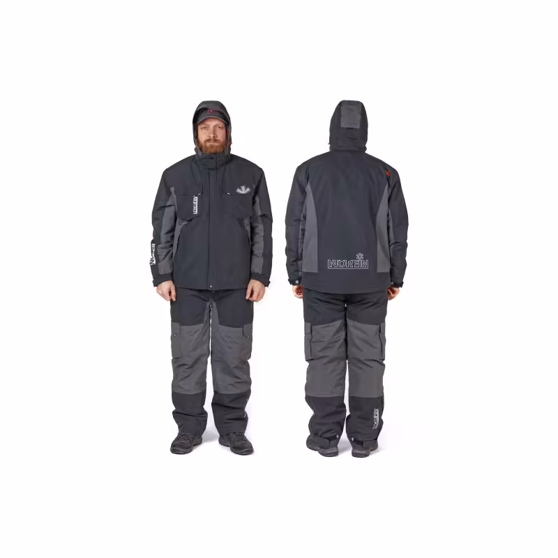 Костюм мужской Norfin Boat 01, тканьNortex Breathable, черный/серый, размер 44-46 (S), 171-173 см