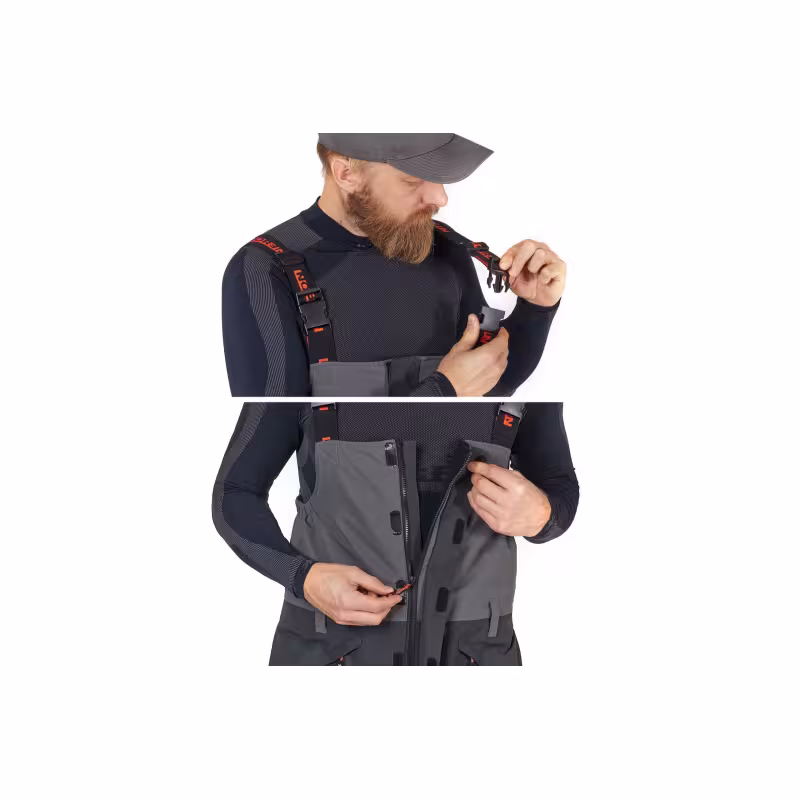 Костюм мужской Norfin Boat 05, тканьNortex Breathable, черный/серый, размер 60-62 (XXL), 175-177 см