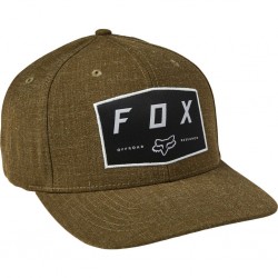 Кепка-бейсболка Fox Badge Flexfit Hat Fatigue Green, хлопок, хаки, размер L/XL