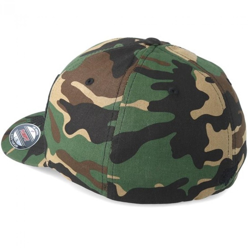 Кепка-бейсболка Fox Flex 45 Flexfit Hat Camo, хлопок, камуфляж, размер L/XL