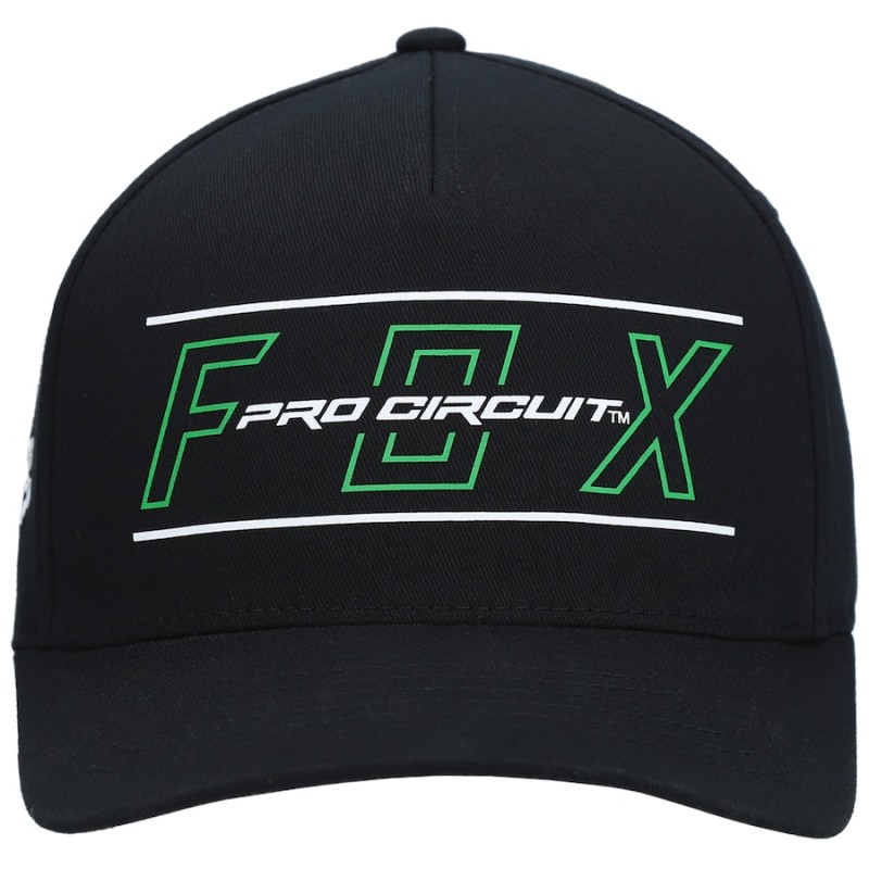 Кепка-бейсболка Fox Pro Circuit Flexfit Hat, хлопок, черный, размер L/XL