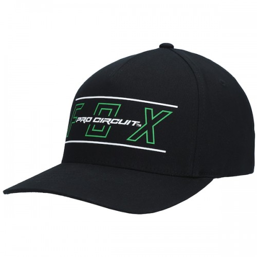 Кепка-бейсболка Fox Pro Circuit Flexfit Hat, хлопок, черный, размер L/XL