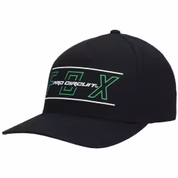 Кепка-бейсболка Fox Pro Circuit Flexfit Hat, хлопок, черный, размер S/M