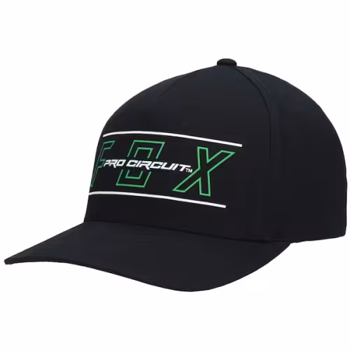Кепка-бейсболка Fox Pro Circuit Flexfit Hat, хлопок, черный, размер S/M