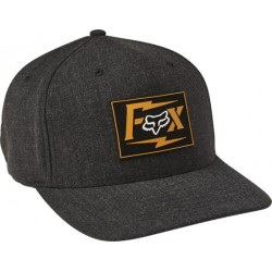 Кепка-бейсболка Fox Pushin Dirt Flexfit Hat, хлопок, черный, размер S/M