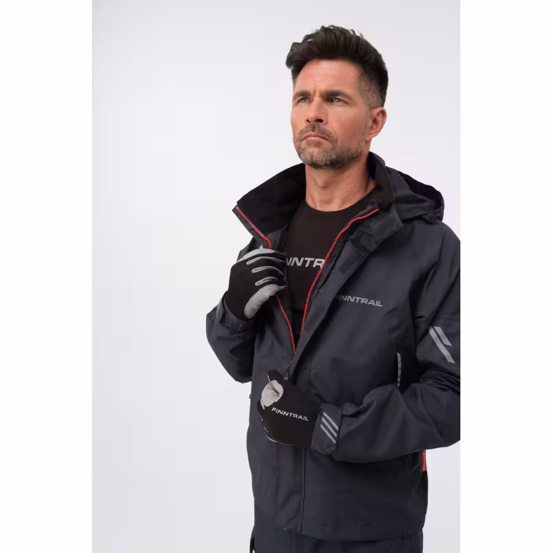 Костюм мужской Finntrail GT 3425 Dark Grey, мембрана Hard-Tex, серый, размер 50-52 (L), 175-185 см