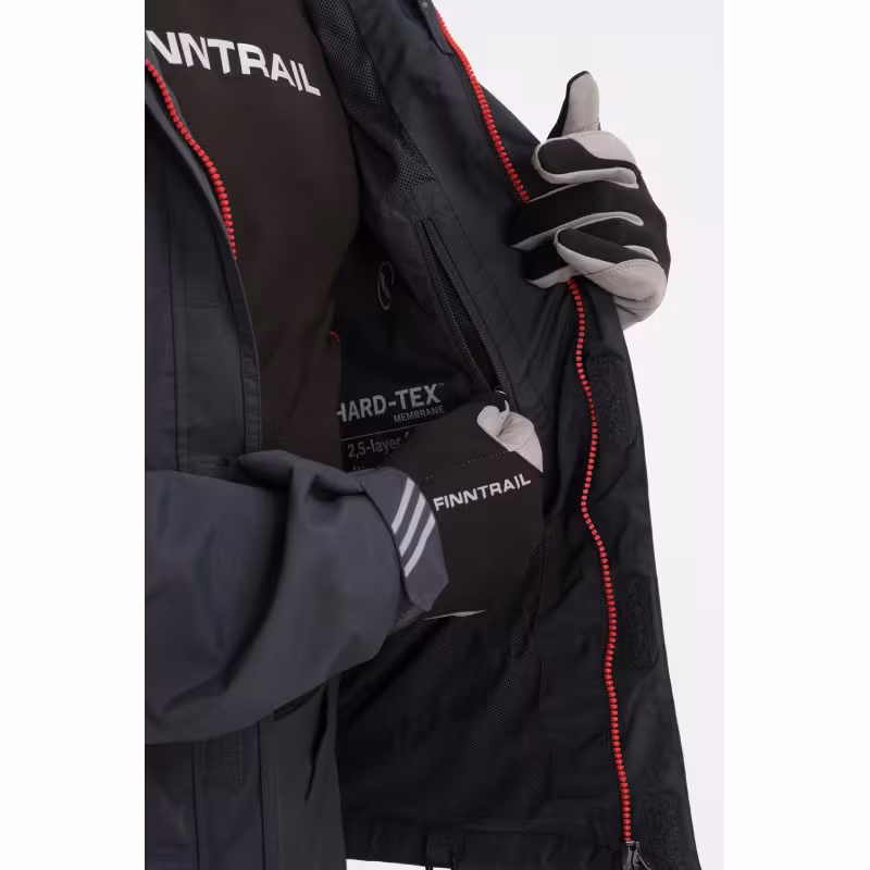 Костюм мужской Finntrail GT 3425 Dark Grey, мембрана Hard-Tex, серый, размер 58-60 (XXL), 185-195 см