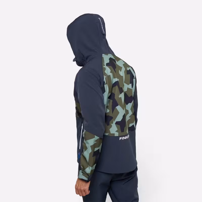 Куртка мужская Finntrail Tactic 1321, ткань Софтшелл, синий/камуфляж, размер 44-46 (S), 165-175 см