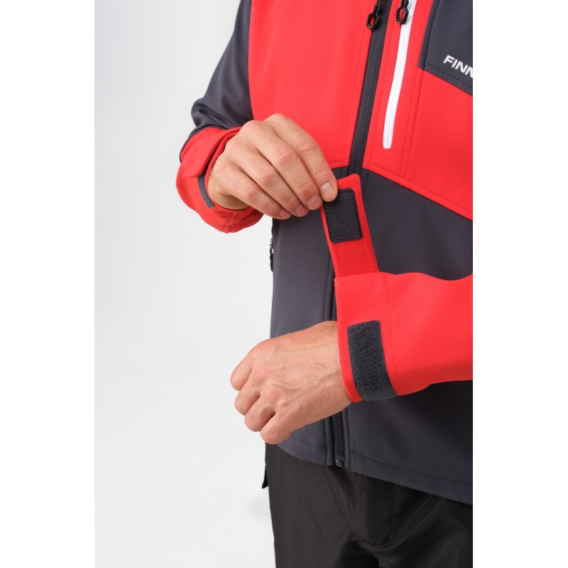 Термокуртка мужская Finntrail Tactic 1321, ткань Софтшелл, красный, размер 50-52 (L), 175-185 см