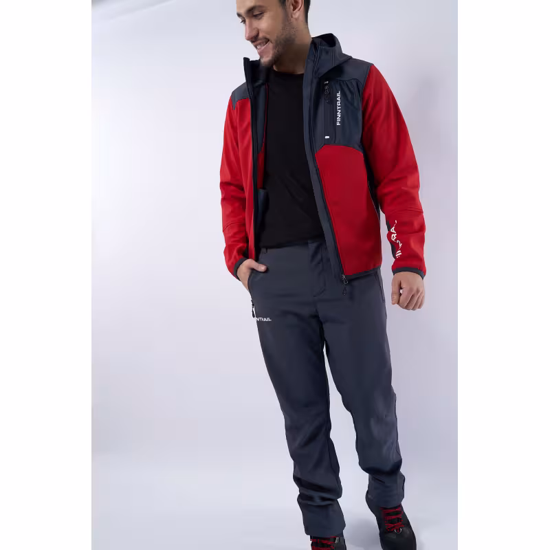 Брюки мужские Finntrail Nitro 4603, ткань Софтшелл, серый, размер 50-52 (L), 175-185 см