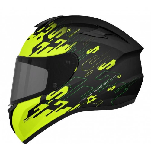 Мотошлем MT Helmets FF106 Targo Rougat Matt Fluo Yellow, желтый, размер S