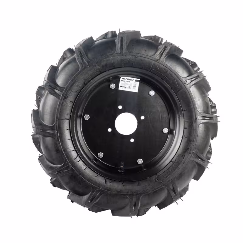 Пневмоколесо транспортировочное в сборе Patriot 490001228, P5.00-12D-1, профиль Елочка, 4 отверстия (1 шт.)