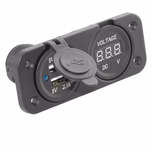 Гнездо зарядное USB двойное с вольтметром Osculati 10260612