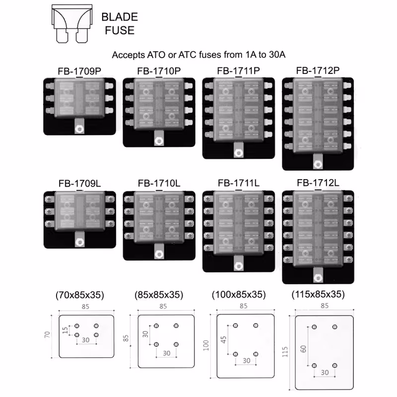 Блок предохранителей, 10 гнезд