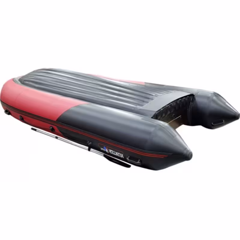 Надувная лодка ПВХ Hunterboat 380 ПРО НДНД, красный/черный