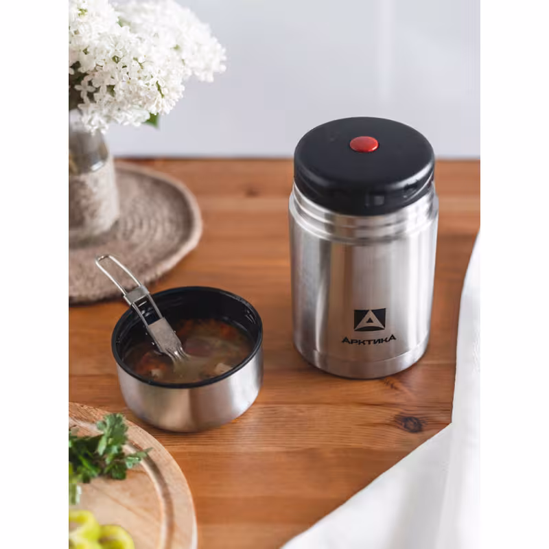 Термос в чехле Арктика 301-500А, 0.5 л, серебристый