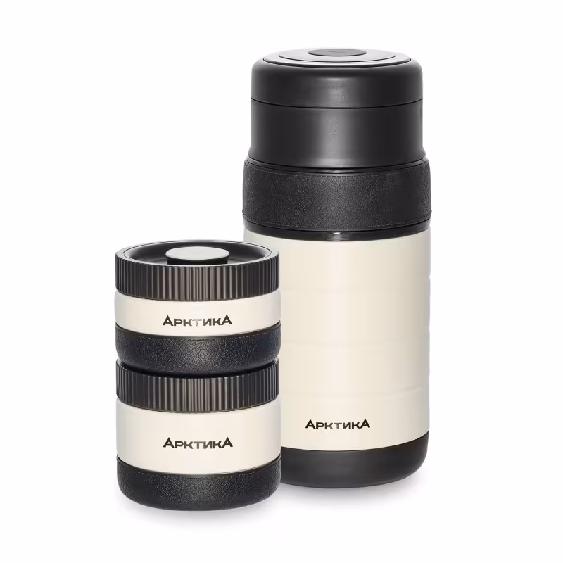 Термос с контейнерами Арктика 308-1300, 1.3 л, бежевый