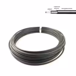 Оплётка троса переключения Forward 4.1 мм, продольное сечение, бухта 20 м, черный