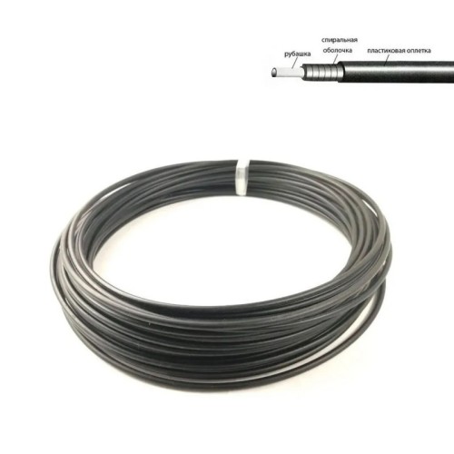 Оплётка троса переключения Forward 4.1 мм, продольное сечение, бухта 20 м, черный