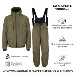 Костюм мужской Элементаль Ifrit Cleric Elite К-425, ткань Исландия, хаки, размер 44-46, 170-176 см