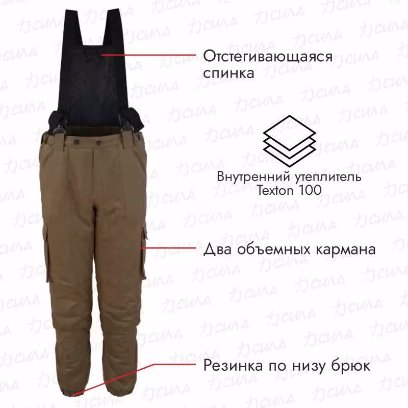 Костюм мужской Элементаль Ifrit Wizard-3, ткань Finlandia membrane, цвет коричневый, размер 52-54, 182-188 см