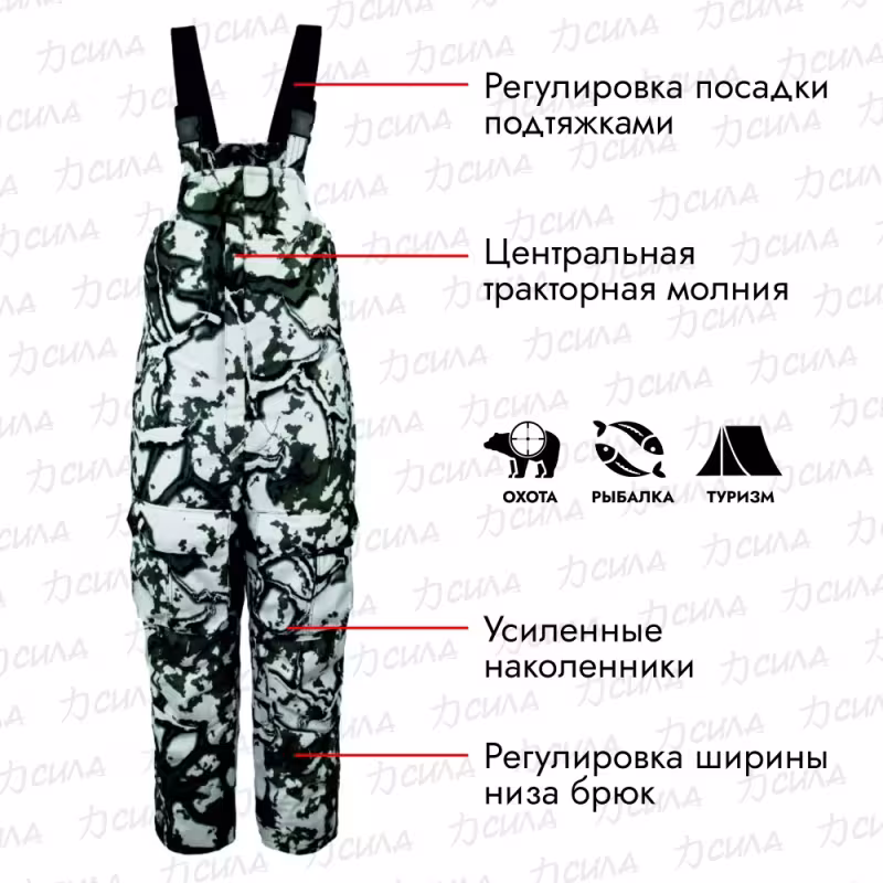 Костюм мужской ЭлементальIfrit Tauren, ткань Alova Premium/Fleece, цвет Лабиринт, размер 60-62, 182-188 см