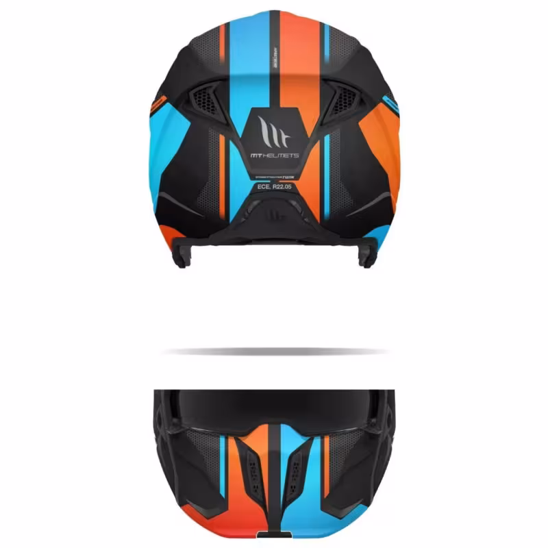 Мотошлем MT Helmets TR902XSV Streetfighter Twin A4, голубой, размер S