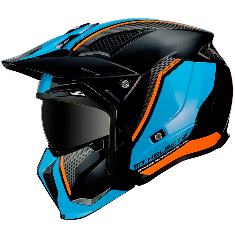 Мотошлем MT Helmets TR902XSV Streetfighter Twin A4, голубой, размер S