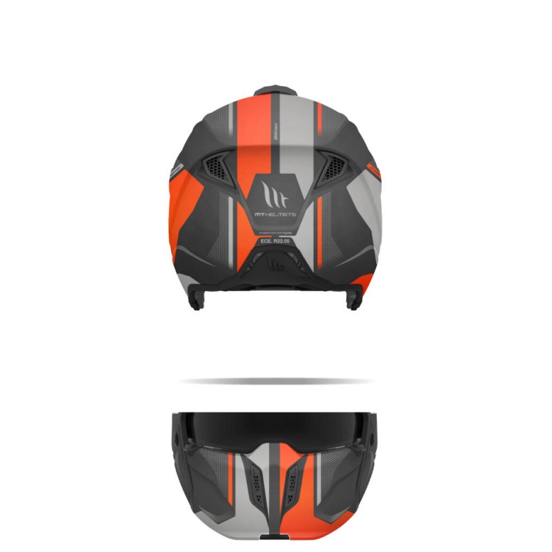 Мотошлем MT Helmets TR902XSV Streetfighter Twin C4, оранжевый, размер L