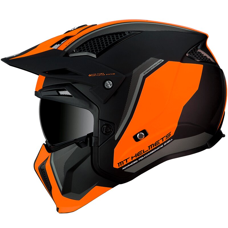 Мотошлем MT Helmets TR902XSV Streetfighter Twin C4, оранжевый, размер M