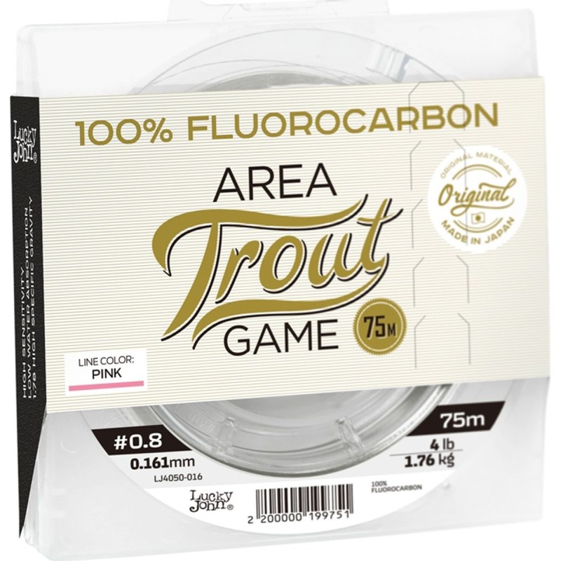 Леска флюорокарбоновая Lucky John Area Trout Game Fluorocarbon 0.23 мм, 3.79 кг, 75 м