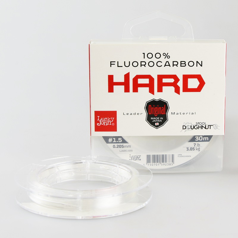 Леска флюорокарбоновая Lucky John Fluorocarbon Hard 0.20 мм, 3.05 кг, 30 м