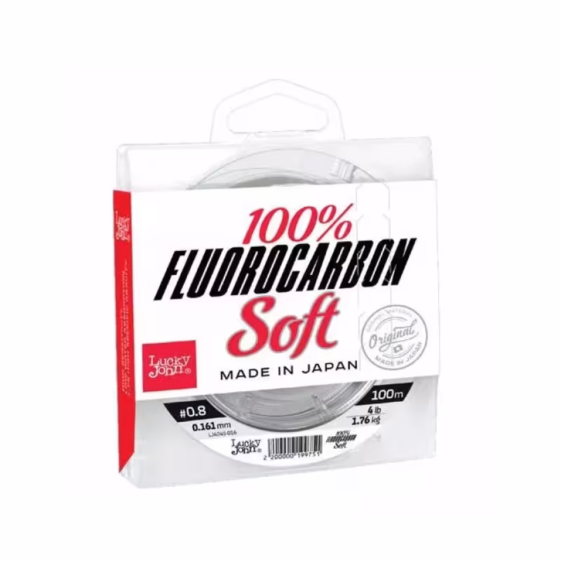 Леска флюорокарбоновая Lucky John Fluorocarbon Soft 0.23 мм, 3.79 кг, 100 м