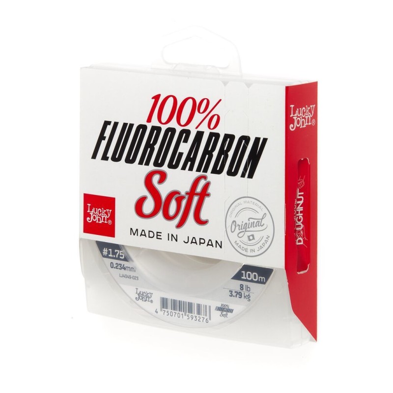 Леска флюорокарбоновая Lucky John Fluorocarbon Soft 0.28 мм, 5.55 кг, 100 м
