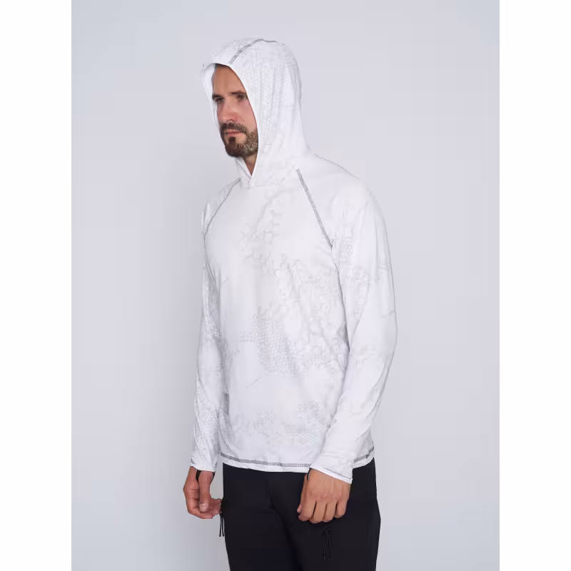 Джерси с капюшоном мужское Triton Gear, ткань Fabreex, белый, размер L