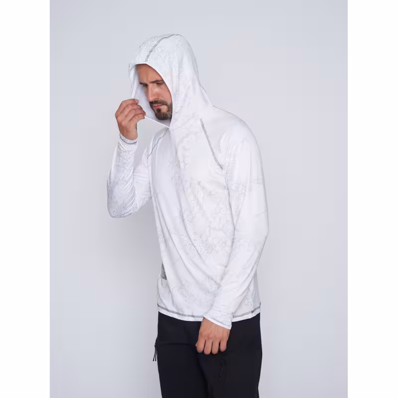 Джерси с капюшоном мужское Triton Gear, ткань Fabreex, белый, размер XL