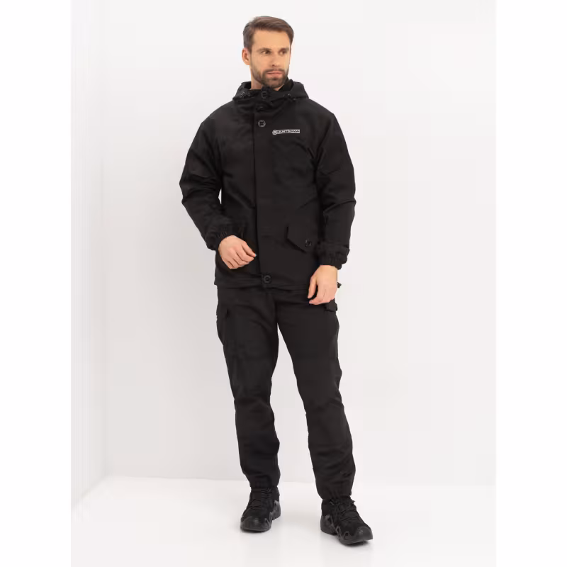 Костюм мужской Huntsman (Восток) Горка-3, Смесовая Рип-Стоп, черный, размер 60-62, 182-188 см