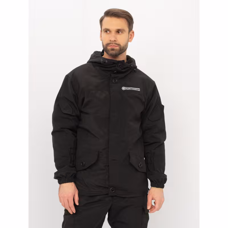 Костюм мужской Huntsman (Восток) Горка-3, Смесовая Рип-Стоп, черный, размер 60-62, 182-188 см
