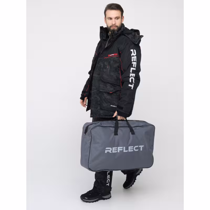 Костюм мужской Huntsman Siberia Reflect, ткань Reflex Membrane, цвет черный, размер 48-50, 170-176 см