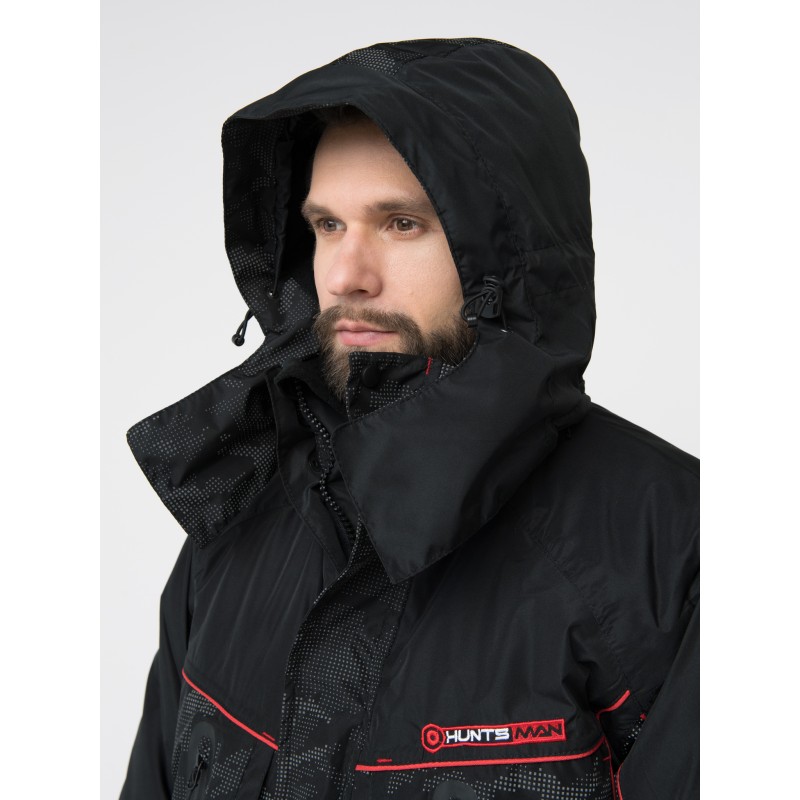 Костюм мужской Huntsman Siberia Reflect, ткань Reflex Membrane, цвет черный, размер 60-62, 170-176 см