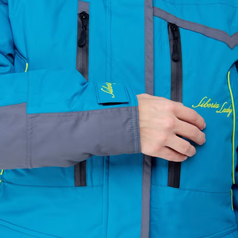 Костюм женский Huntsman Siberia Lady, мембрана Breathable, бирюза/серый, размер 48-50, 170-176 см