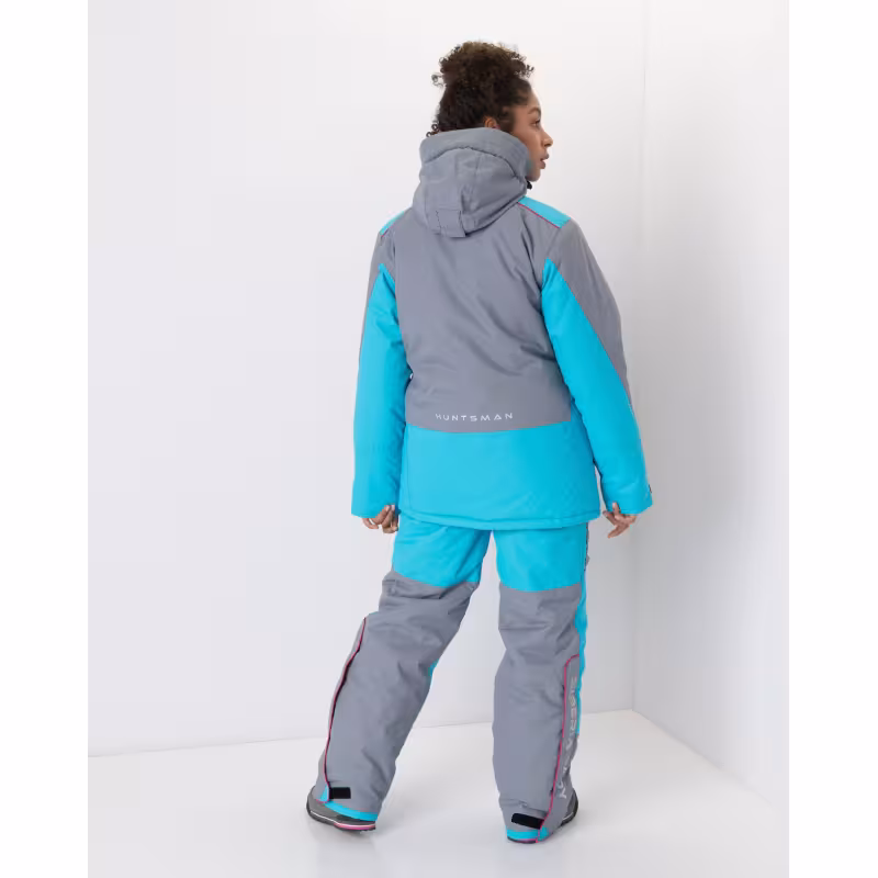 Костюм женский Huntsman Siberia Lady, ткань Breathable, серый/голубой, размер 56-58, 170-176 см