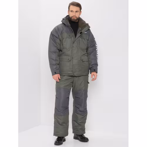 Костюм мужской Huntsman (Восток) Канада, ткань Оксланд, хаки/графит, размер 44-46, 182-188 см