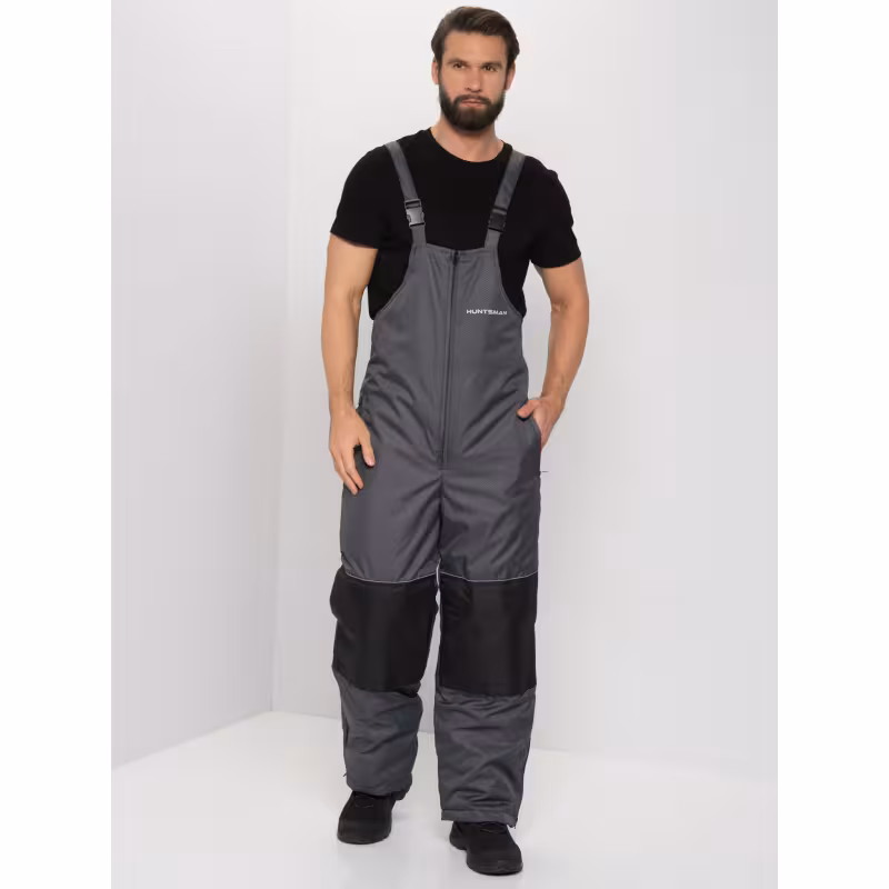 Костюм мужской Huntsman (Восток) Полюс V, ткань Cell, цвет серый/черный, размер 44-46, 182-188 см