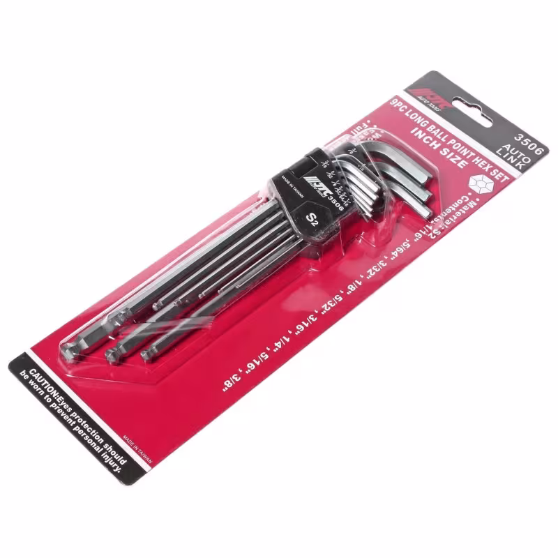 Набор ключей шестигранных JTC 3506, 1/16"-3/8", 9 предметов