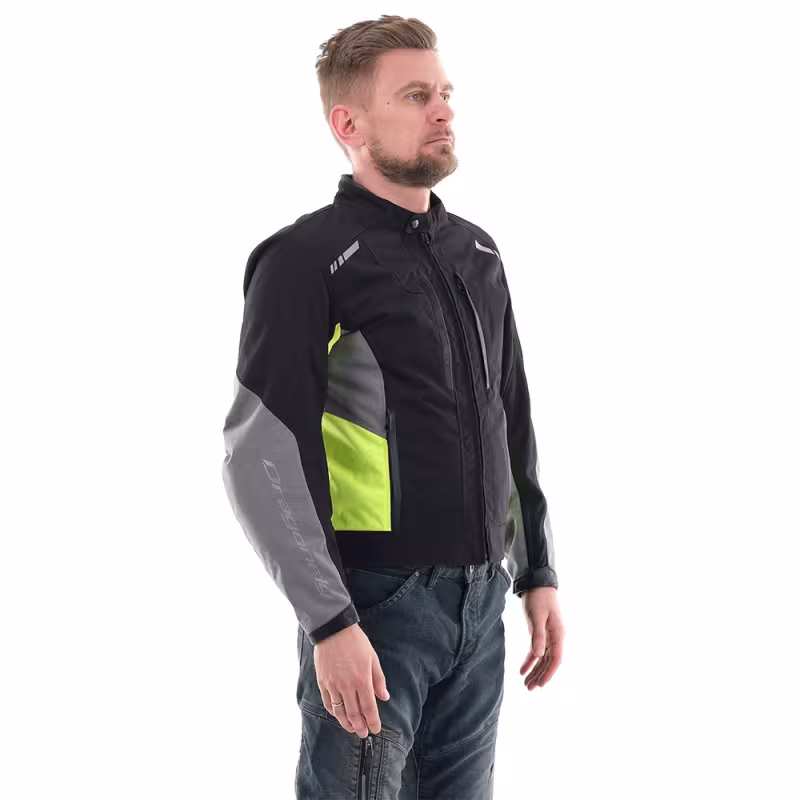 Мотокуртка с защитой мужская Dragonfly City, черный, размер L