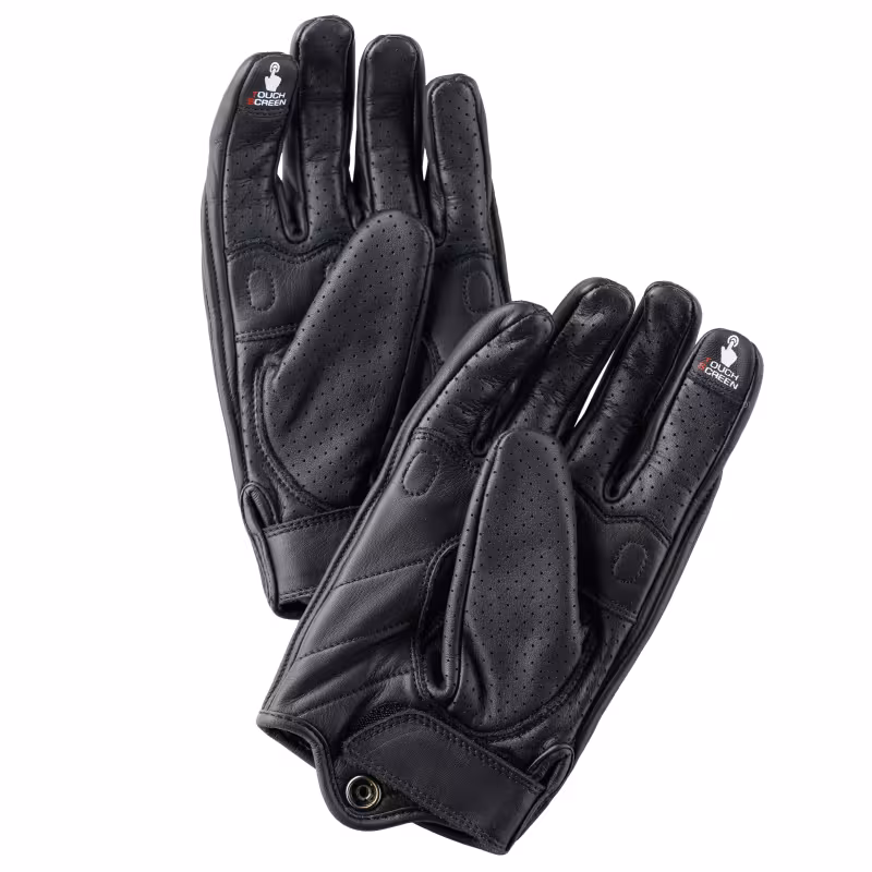 Мотоперчатки Starks Alfa, кожа, черный, размер L