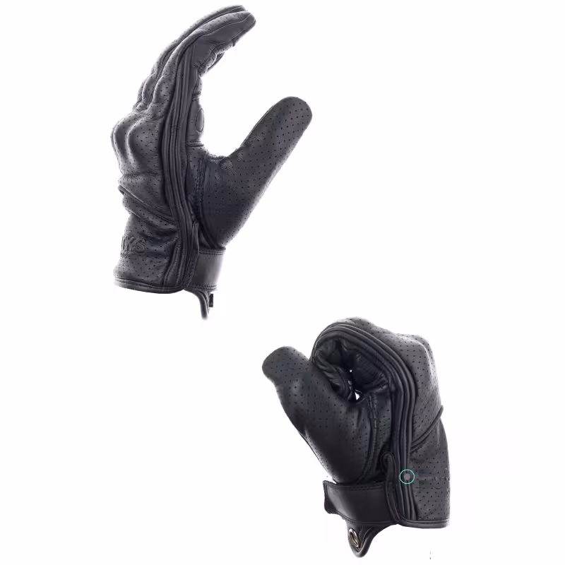 Мотоперчатки Starks Alfa, кожа, черный, размер XL