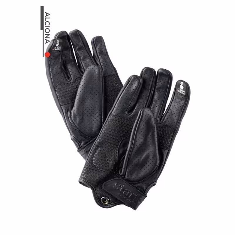 Мотоперчатки Starks Alciona, кожа, черный, размер L