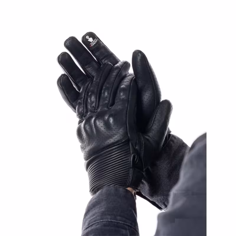 Мотоперчатки Starks Alciona, кожа, черный, размер L